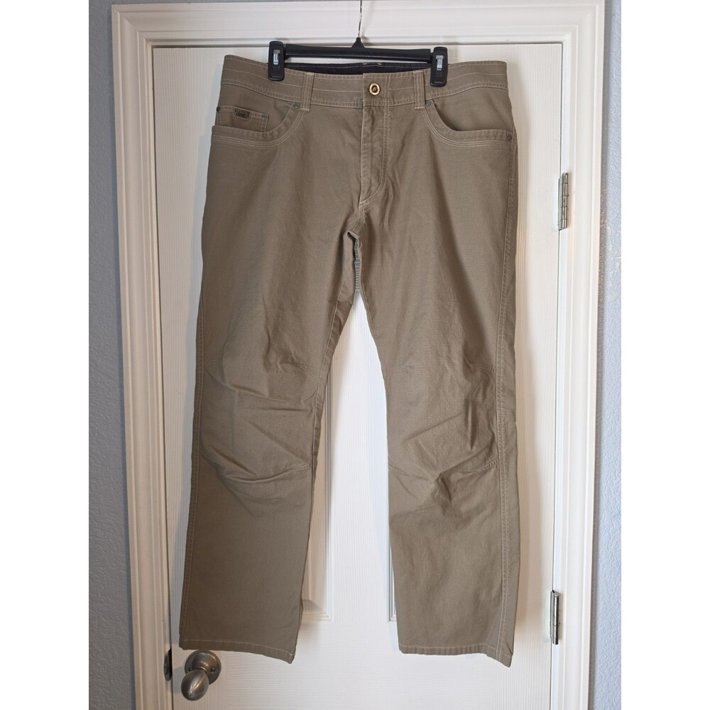 Kuhl Men's Khaki Kanvus Jean Size 38x32 Hiking Outdoor Pants Stretch Gorpcore